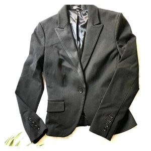 Express Black Pinstripes Blazer Size 0